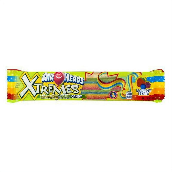Air Heads Xtremes Sweetly Sour Candy Rainbow Berry (Pack of 10)
