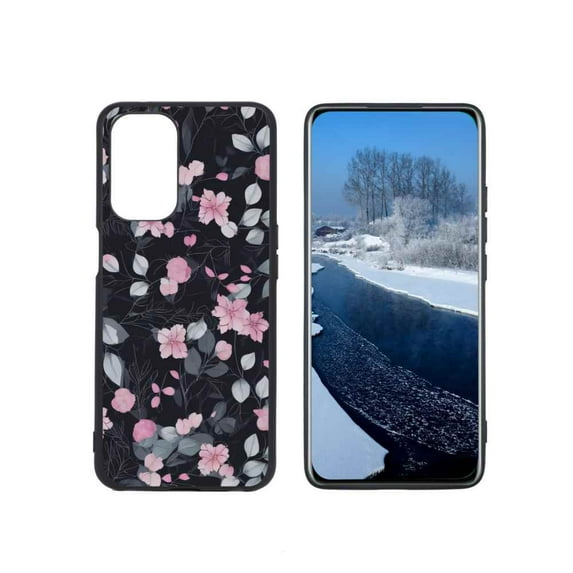 Compatible with OnePlus Nord N200 5G Phone Case, Pink-Flowers-4 Case Men Women, Flexible Silicone Shockproof Case for OnePlus Nord N200 5G