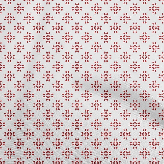 oneOone Cotton Poplin Twill Red Fabric Asian Block Craft Projects Decor Fabric Printed By The Yard 56 Inch Wide
