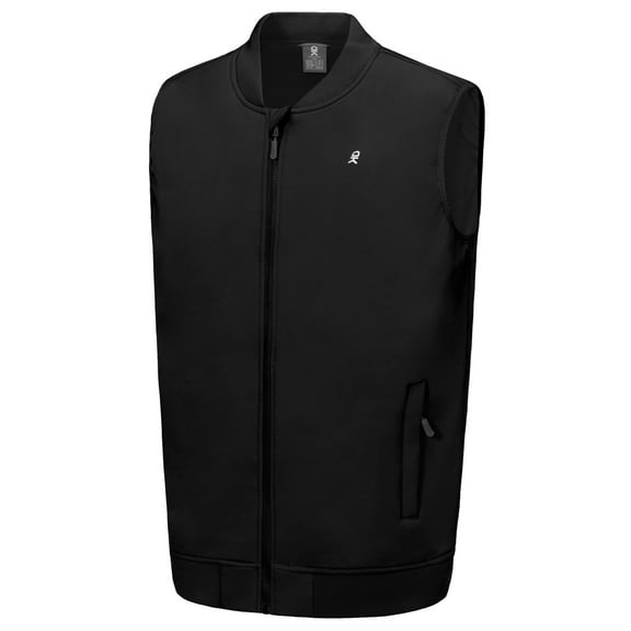 Little Donkey Andy Men’s Lightweight Softshell Vest Golf Outdoor Sleeveless Jacket Waterproof Windproof Winter Warm Fleece Lined Outerwear for Running Hiking Travel Casual Black S