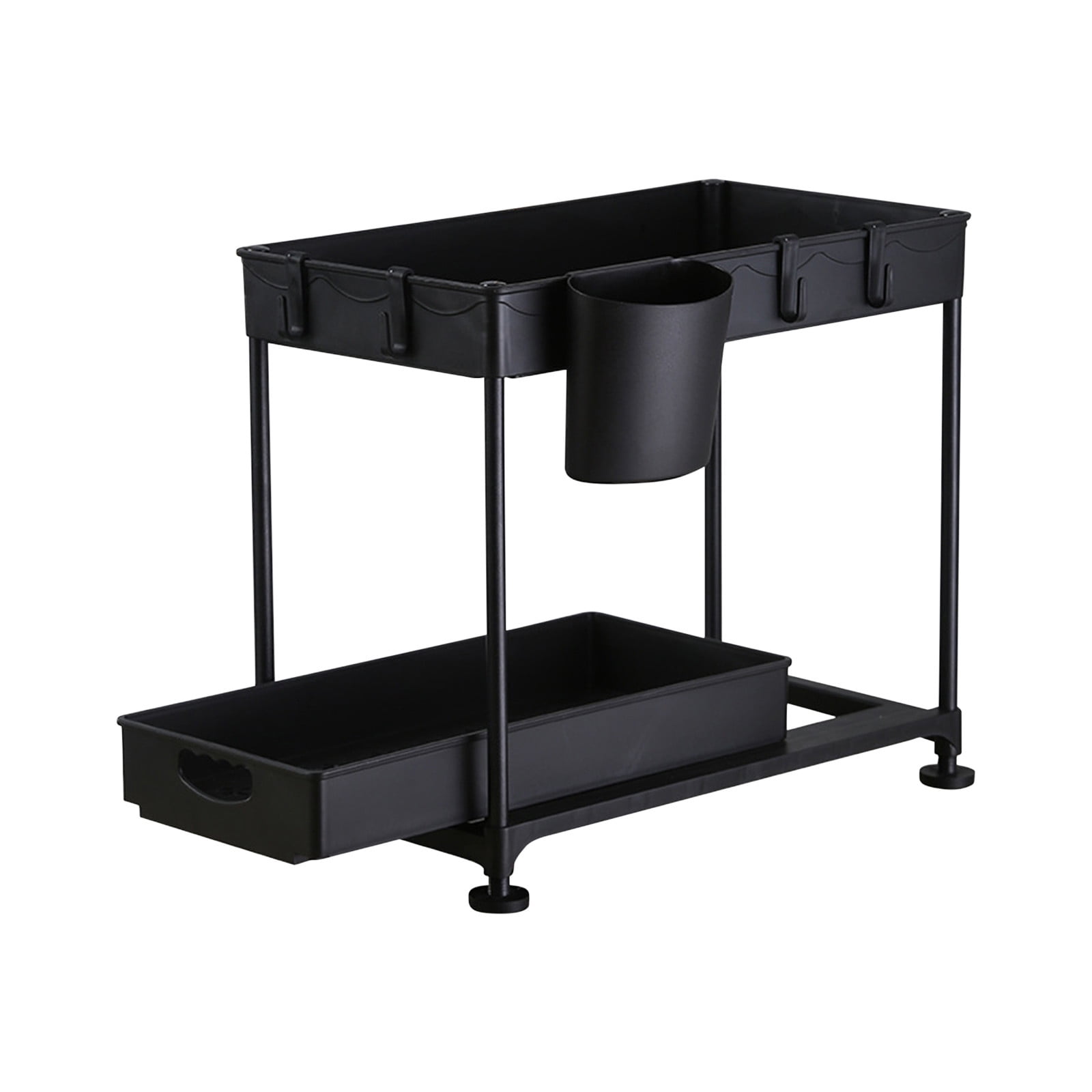 Kitchen Storage Rack, Sink Storage Rack, Organizer with Sliding Storage Drawer