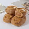 thumbnail image 6 of Povozer Baby Boys Girls Warm Cozy Cotton Winter Booties Fleece First Walker Winter Warm Crib Shoes(Coffee,6-18 Months), 6 of 6
