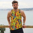 thumbnail image 6 of Zufioo Dancing African Womens Print Men's Vest, Sleeveless Quick-drying Muscle T-shirt, Suitable for Sports Fitness, Home Leisure Wear-Large, 6 of 7