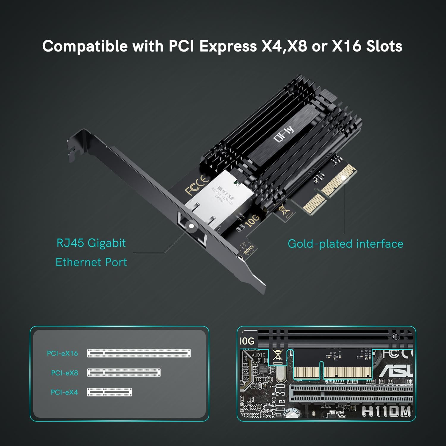 2.5G PCIe Network Adapter, RTL8125B 2500/1000/100Mbps
