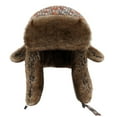 thumbnail image 5 of YM YOUMU Men Faux Fur Hat Women Flaps Trooper Cap Warm Winter, 5 of 5