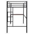 thumbnail image 6 of Twin Over Full Metal Bunk Bed with Desk, Ladder and Quality Slats for Bedroom, Full-Length Guardrail, Separable, Save Space, Metal Bunk Beds, Modern Bunk Bed, Bedroom Furniture, No Spring Needed,Black, 6 of 7