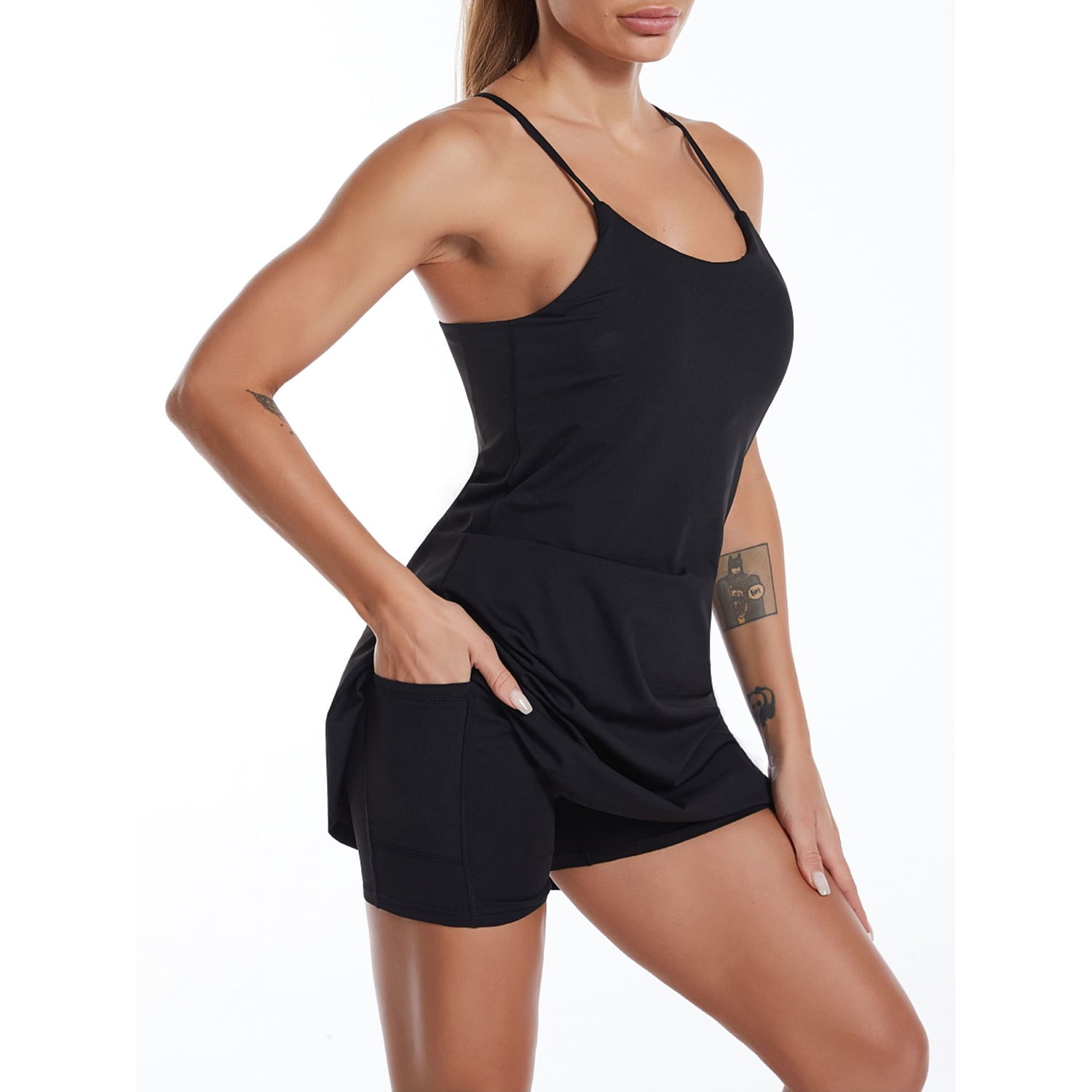 Tennis Dress for Women with Built in Bra, Women's Loose Cutout Golf  Sundress Athletic Workout Dresses Activewear