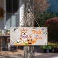 thumbnail image 3 of Trick or Treat Corgi Funny Mummy Cosplay Pumpkin Candy Basket Landscape Wood Sign Welsh Corgi Dog Lover Gifts Idea Hanging Wall Home Decor - 12016, 3 of 5