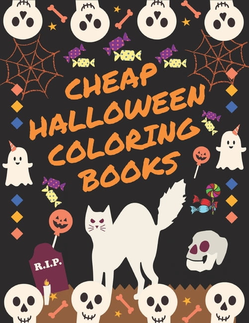 Download Cheap Halloween Coloring Books : Halloween coloring book for adults, teens and kids, Halloween ...