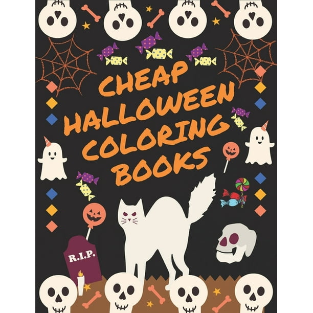 Download Cheap Halloween Coloring Books Halloween Coloring Book For Adults Teens And Kids Halloween Adult Coloring Book With Beautiful Flowers Adorable An Walmart Com Walmart Com