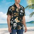 thumbnail image 5 of Haiem Dogs Printed Hawaiian Shirt for Men - Men’s Casual Beach Summer Shirts - Stretch Fabric with Modern Fit-Large, 5 of 9