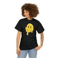 thumbnail image 3 of Dripping funny smiley emoji graphic t shirt Unisex Heavy Cotton Tee, 3 of 8