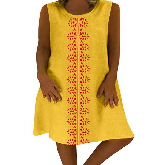 Womens Sundresses Summer Dresses Sleeveless Tops Vest Tank Plus Size