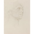 thumbnail image 2 of Alphonse Legros 12x14 Gold Ornate Wood Frame and Double Matted Museum Art Print Titled - Study of Woman's Head, Turned Right, 2 of 4
