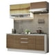 thumbnail image 1 of Cocina Integral con Tarja 200cm Glamy Madesa 09 BlancoMarron, 1 of 10