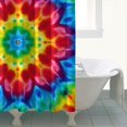 thumbnail image 4 of Colorful Tie Dye Mandala Pattern Shower Curtain 72"x84" ,Bathroom Decorative Shower Curtains Set with 12 Hooks,Modern Waterproof Washable Shower Curtain, 4 of 6