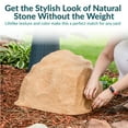 thumbnail image 5 of Sunnydaze Low-Profile 14" Sand Polyresin Faux Landscape Rock Cover with Metal Stakes, 5 of 16
