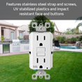 thumbnail image 4 of czcpp-GFCI Weather-Resistant Receptacle, 20 Amp Non Tamper-Resistant with LED Indicator Light, Self Test, Outdoor Locations, GFWR2-00E, Black, 4 of 4