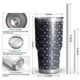 thumbnail image 6 of 30oz Dark Blue Christmas Gingerbread Pattern Tumblers Stainless Steel Tumbler with Lid and Straw,Vacuum Insulated Double Wall Travel Tumbler Cups Mug with Cleaning Brush for Coffee,Tea, 6 of 7