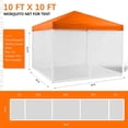 thumbnail image 5 of Mosquito Net for Outdoor Patio and Garden, Screen House for Camping and Deck, Outdoor Canopy Gazebo Screenroom, Zippered Mesh Sidewalls for 10x 10' Gazebo,White, 5 of 10