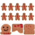 thumbnail image 3 of 10Pcs Gingerbread Man Felt Pendants DIY Wool Felt Pendants Wreath Decor Materials, 3 of 7