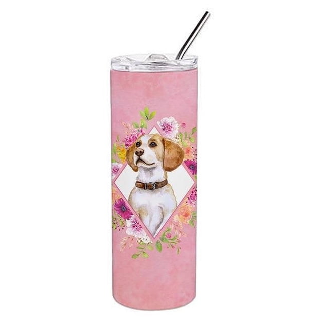 Carolines Treasures CK4117TBL20 Gobelet Mince en Acier Inoxydable à Double Paroi 20 oz Fleurs Roses