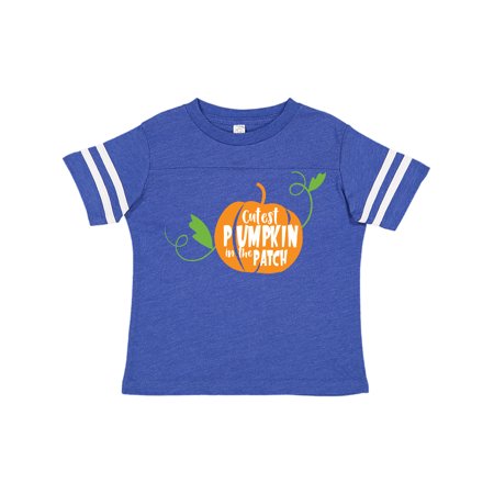 

Inktastic Cutest Pumpkin In The Patch Leaves - Orange Green Gift Toddler Boy or Toddler Girl T-Shirt
