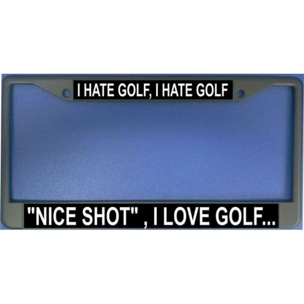 Je Déteste la Photo de Golf License Cadre de Plaque Bouchons à Vis Libres avec Ce Cadre