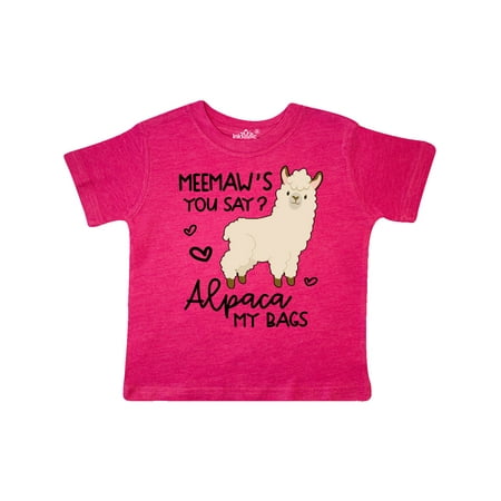 

Inktastic Meemaw s You Say Alpaca My Bags Gift Toddler Boy or Toddler Girl T-Shirt