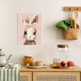 thumbnail image 4 of WFSposter Little Rabbit Poster Bunny Print Pastel Color Art Portrait Art Watercolor Art Gift for Kids & Parents Chic Decor for Nursery,Bedroom or Kid's Room 8x10 Wall Art, 4 of 7