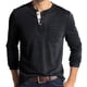 thumbnail image 2 of Camiseta de manga larga para hombre, blusa básica de color puro con músculos carnosos Pompotops oipoqjl7978, 2 of 5