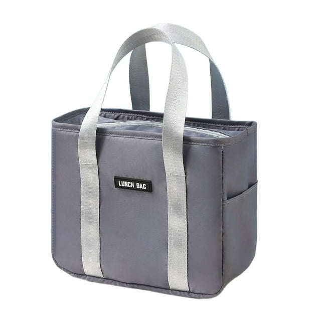 Toystoory Fiambrera grande con aislamiento de dibujos animados, bolsa de almuerzo impermeable para hombres, mujeres y niños Almacenamiento y organización del hogar gris