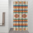 thumbnail image 2 of Colorful Geometric Striped Pattern Shower Curtain 36"x72" ,Bathroom Decorative Shower Curtains Set with 12 Hooks,Modern Waterproof Washable Shower Curtain, 2 of 6