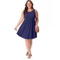 thumbnail image 5 of Cueply Plus Size Summer Dresses for Curvy Women Casual Sleeveless Crew Neck Loose Womens Midi Dresses, 5 of 9