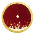 thumbnail image 2 of Kurt Adler 48-Inch Red and Gold Religious Tree Skirt, 2 of 3