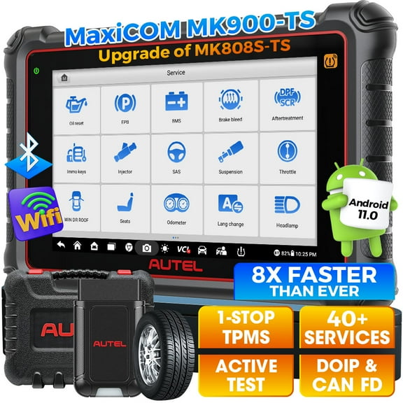 Autel MaxiCOM MK900-TS TPMS Scanner, Bidirectional Diagnostic Tool,Updated of MX808S-TS/MK808S-TS