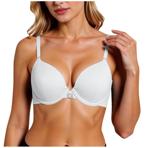 Zpanxa Seamless Bras for Women Front Closure Wireless Racerback Bra Breathable Everyday Comfort