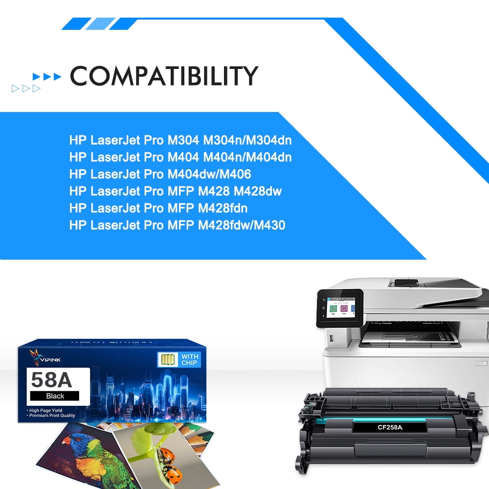 58A 2 Pack Toner Cartridge for HP M404 58X CF258A | Ubuy