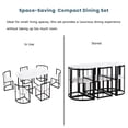 thumbnail image 6 of Harper & Bright Designs 7 Piece Modern Marble Dining Table Set, White & Black, 6 of 17