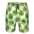 thumbnail image 3 of Goofa Green Kiwi Printed Mens Swim Trunks Summer Quick Dry Short Beach Swimwear Bathing Suits-Medium, 3 of 9