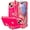Hot Pink, variant on IUNJUA IPhone 15 Plus Rugged Love-Hearts Soft Shell Cell Phone Case for IPhone IPhone 15 Plus, Pink