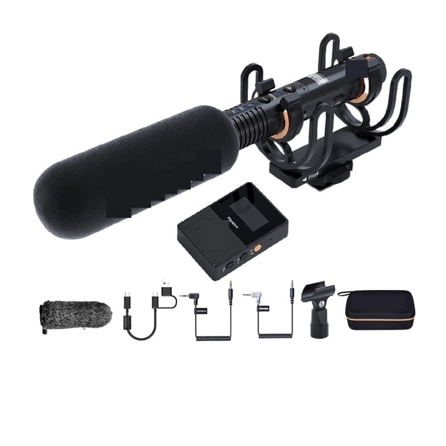CVM-VM30 Microphone Sans Fil 2,4 g, Microphone Fusil Super Cardioïde avec Montage Antichoc