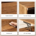 thumbnail image 5 of Gelloan Lift Top Coffee Tables for Living Room, Fluted Rectangle Wooden Coffee Table with Storage Shelf and Hidden Compartment,Walnut, 5 of 6