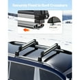 thumbnail image 3 of KFFKFF Ski & Snowboard Roof Rack, Holds 6 Skis or 4 Snowboards, 2 Aluminum Car Roof Holders with Lock & Rubber Padding, Compatible with Most Slotted Crossbars, 3 of 9