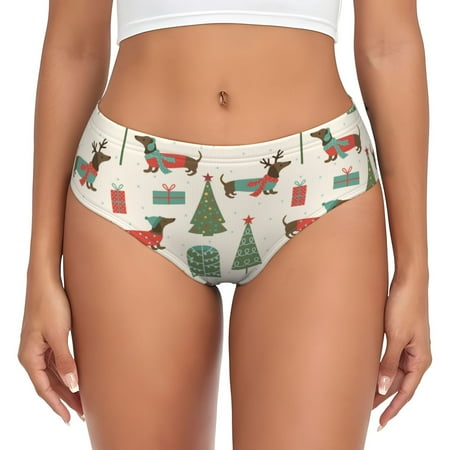 Womens Underwear  Dachshund Dog Puppy No.1020 No Show Seamless Underwear  Soft Comfy Stretch Panties  Hipster Ladies Panties Bikini Underwear Briefs