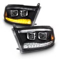 thumbnail image 2 of AKKON - For Dodge Ram 09-18 LED Bar DRL & High/Low Projector Housing + Light Tube Tail Smoked Lamps, 2 of 7