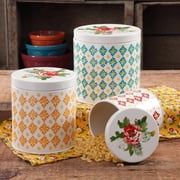 The Pioneer Woman Vintage Geo 3Piece Canister Set