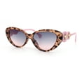 thumbnail image 5 of Womens Star Emblem Bling Luxury Diva Cat Eye Plastic Sunglasses Tortoise Pink - Black Pink, 5 of 7
