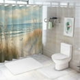 thumbnail image 7 of Fenyluxe Bird Sea Oats Soft Painting Pretty Shower Curtain, 100% Polyester Fabric, Washable, Bathroom Decor with Hooks 69x72, 7 of 7