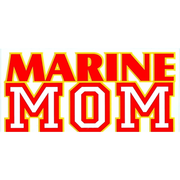 Marine Mom Banner Decal Sticker